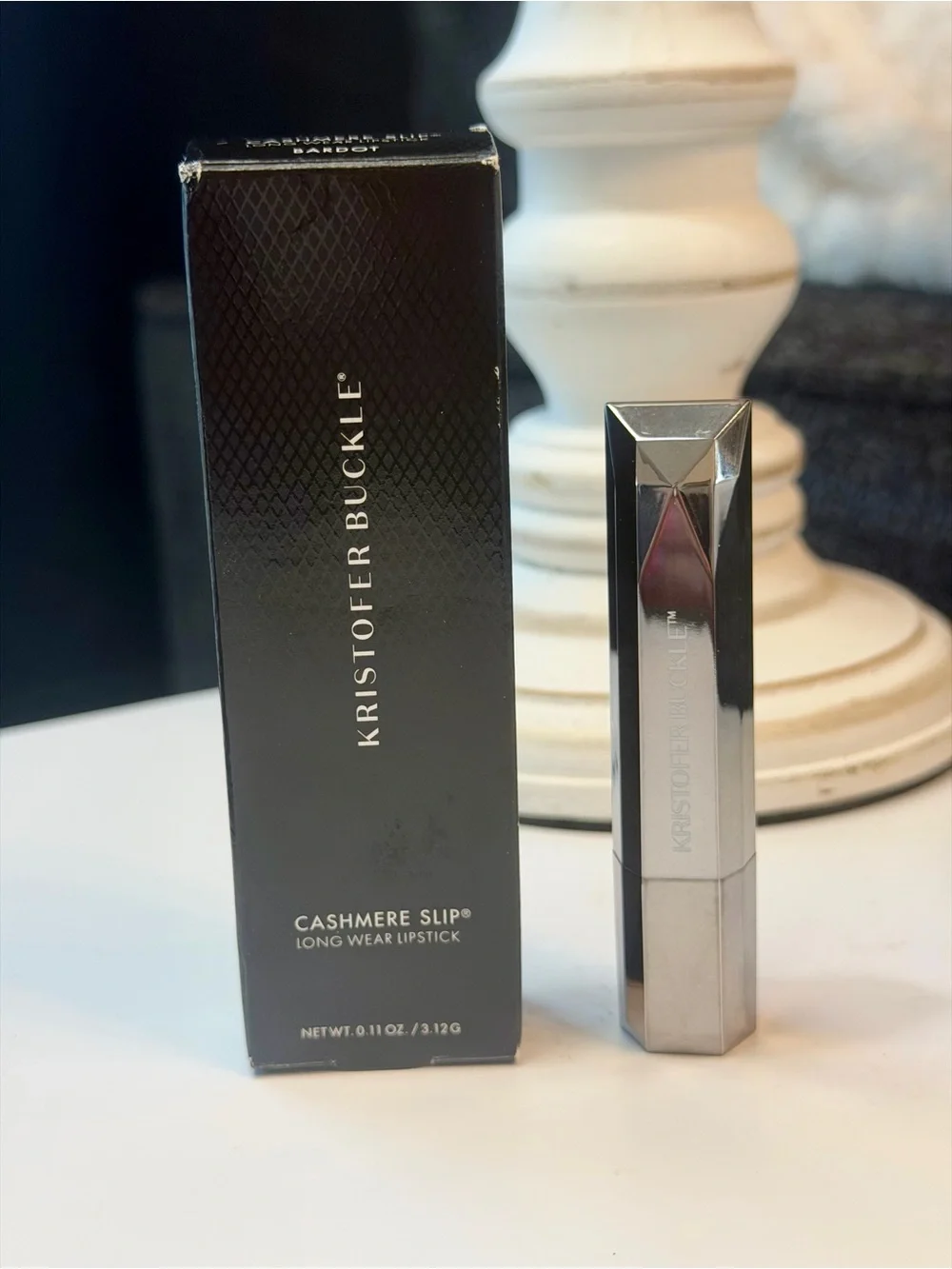 KRISTOFER BUCKLE Cashmere Slip Lipstick In Bardot light brown